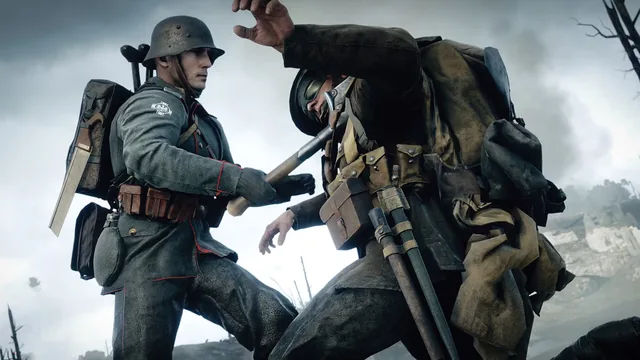 Close-quarters melee between German and British infantry