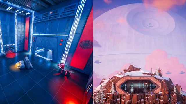 First Order Base interior corridor and exterior approach