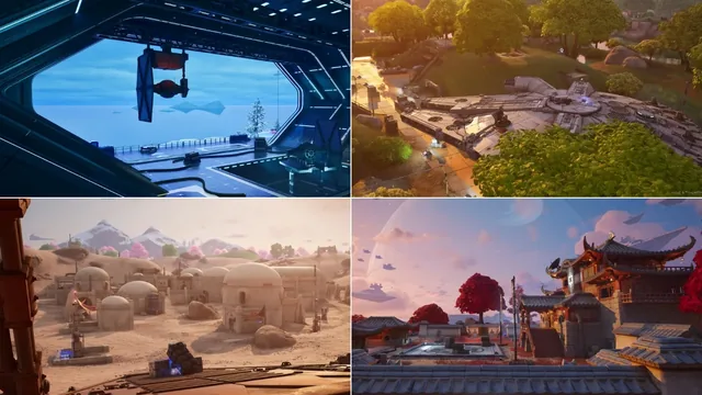 The season’s four Star Wars locations side by side