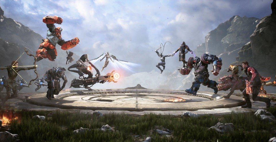 The Paragon hero roster clashing on the Prime map