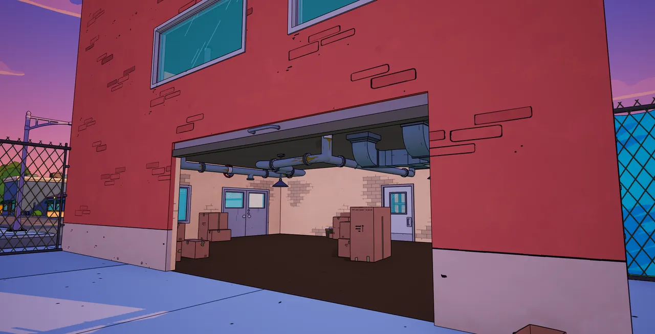 Fortnite — The Simpsons Season: Warehouse interior