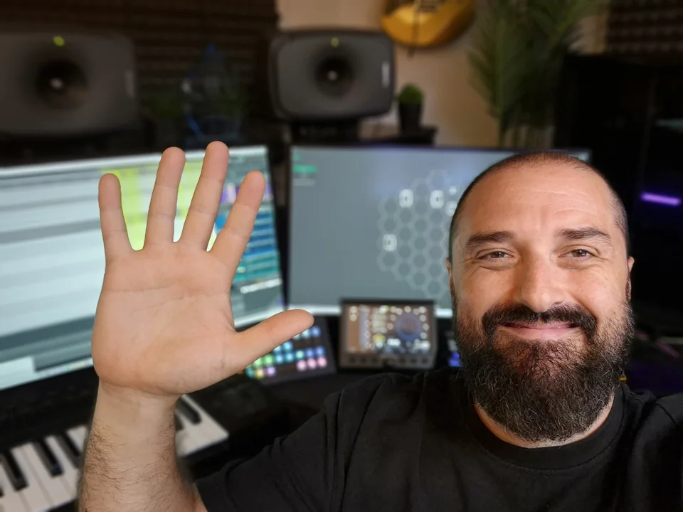 Joe Hudson in his studio